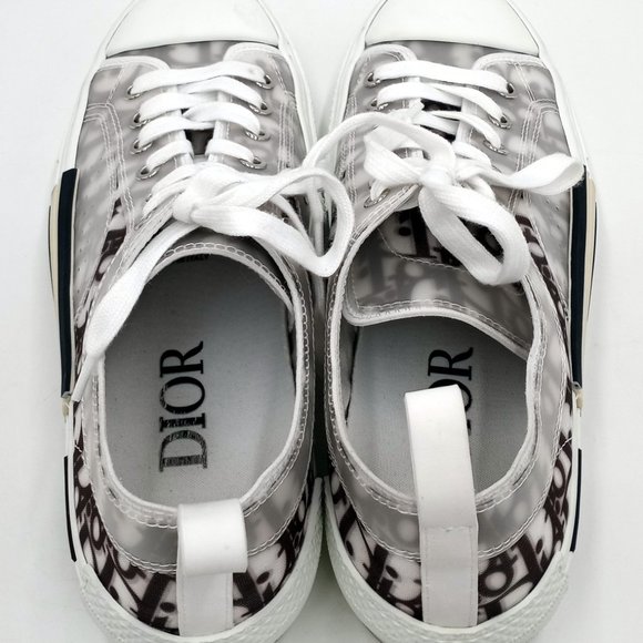 Dior Mens B23 LOW-TOP SNEAKER White and Black Oblique Canvas main image 7